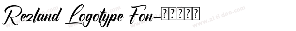 Rezland Logotype Fon字体转换